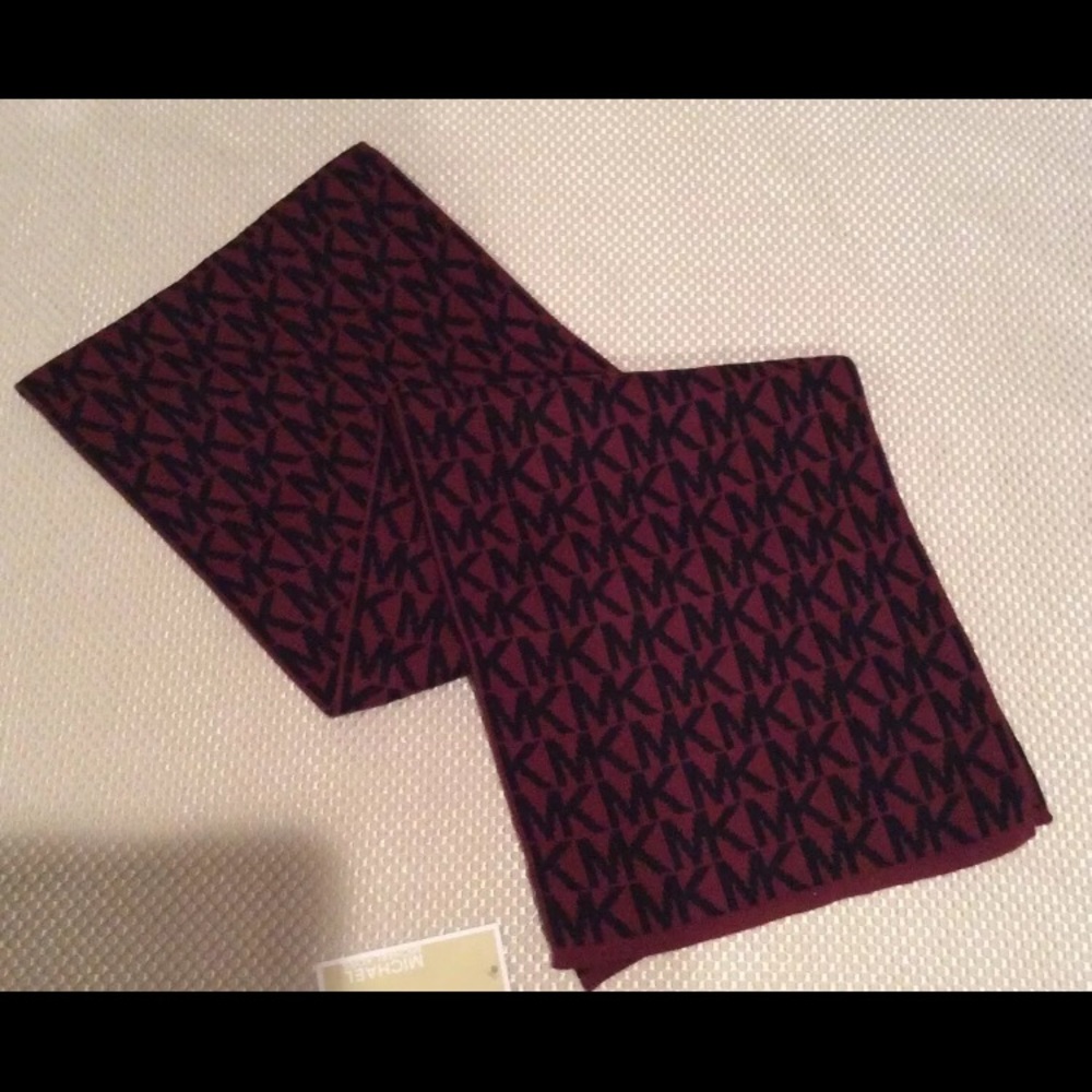 New Michael Kors Wine Maroon Scarf